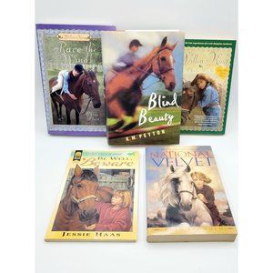 Vintage 90s Lot of 5 Horse Themed Young Adult Books Willow King National Velvet